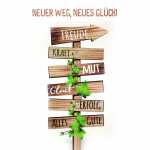 Klappkarte Abschied Wegweiser 4016723414334