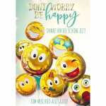 Klappkarte Abschied A4 Smileys