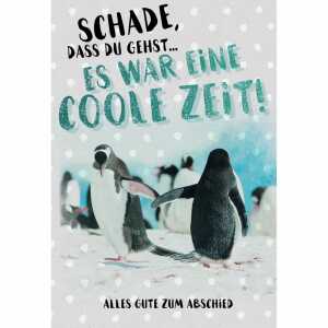 Klappkarte Abschied Pinguine 4016723414396