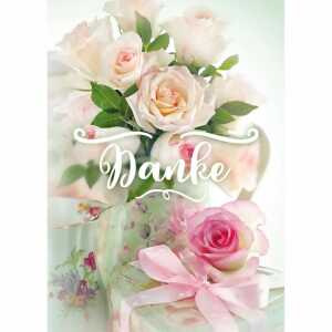 Dankeskarten Rosen 5er mit Umschlag 4016723415225