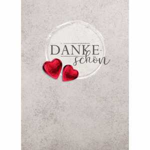 Einladungskarten Herzen 5er mit Umschlag