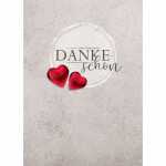 Einladungskarten Herzen 5er mit Umschlag