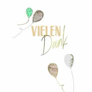 Einladungskarten Ballons 5er mit Umschlag