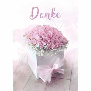 Dankeskarten Blumen 5er mit Umschlag