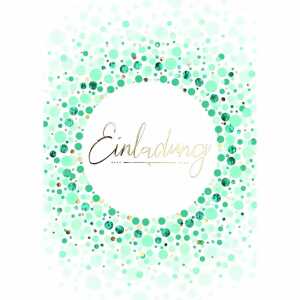 Einladungskarten Punkte 5er mit Umschlag 4016723415607