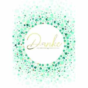 Dankeskarten Punkte 5er mit Umschlag