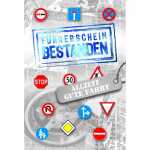 Klappkarte Führerschein Verkehrsschilder