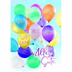 Glückwunschkarte Ballons 4016723454057
