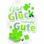 Glückwunschkarte Klee Viel Glück