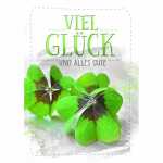 Glückwunschkarte Klee Viel Glück und alles gute