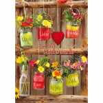 Glückwunschkarte Blumengläser 4016723454163