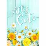 Glückwunschkarte weiße gelbe Blüten