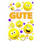 Glückwunschkarte Smiley Alles Gute