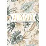 Glückwunschkarte Blätter GOOD FEELINGS...