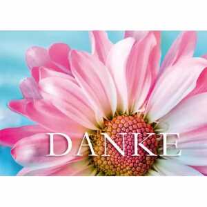 Dankeskarte rosa Gerbera 4016723455184