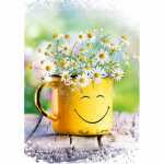 Klappkarte Tasse Blumen 4016723456419