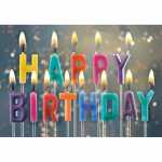 Geburtstagskarte Kerzen Happy Birthday 4016723457010