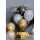Geburtstagskarte Geschenk und beschriftete Ballons