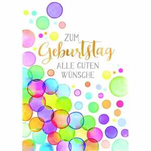 Geburtstagskarte bunte Kreise 4016723457362