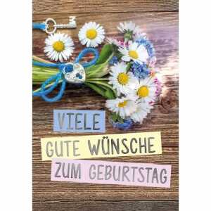 Grußkarte Good Feelings Midi Schloß, Karten mit Prägung und Lack