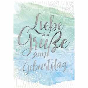 Geburtstagskarte Farbverlauf mit Prägung