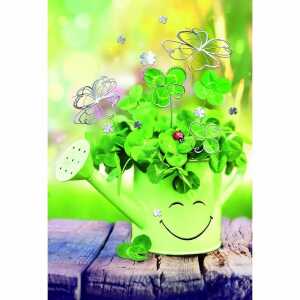 Klappkarte Smiley und Klee 4016723491151