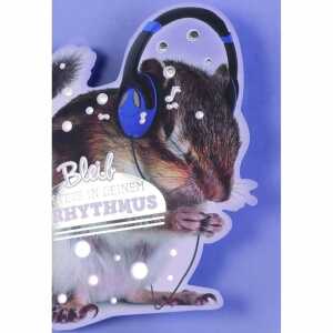 Geburtstagskarte Hamster mit Innendruck