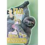 Geburtstagskarte Faultier mit Innendruck