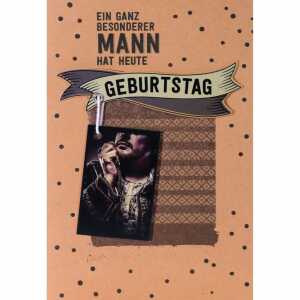 Geburtstagskarte Schildchen Mann