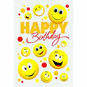 Geburtstagskarte Kinder Smileys