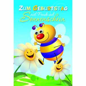 Geburtstagskarte Kinder Biene 4016723512429