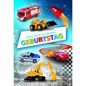 Geburtstagskarte Kinder Kleine Bilder Kfz