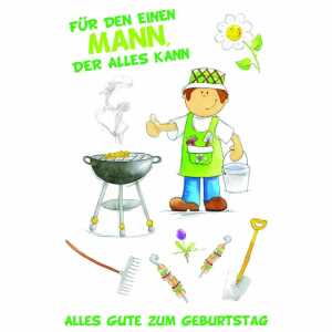 Geburtstagskarte Grillspieß 4016723516878