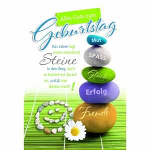 Geburtstagskarte Steine 4016723519091