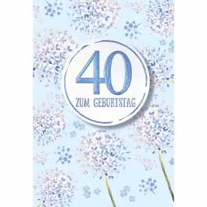 Zahlenkarte 40. Geburtstag Kurt Eulzer 4016723543522