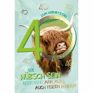 Zahlenkarte 40. Geburtstag Kurt Eulzer 4016723543720
