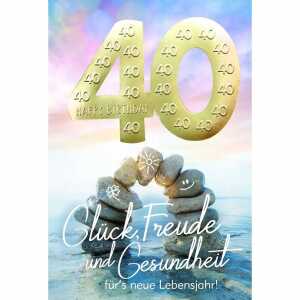 Zahlenkarte 40. Geburtstag Kurt Eulzer 4016723543928