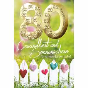 Zahlenkarte 80. Geburtstag Kurt Eulzer 4016723543980