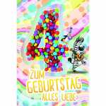 Zahlenkarte Kinder 4. Geburtstag 4016723572041