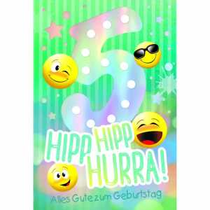 Zahlenkarte Kinder 5. Geburtstag 4016723572058