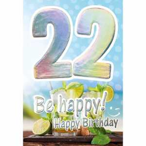 Zahlenkarte 22. Geburtstag 4016723581227