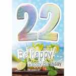 Zahlenkarte 22. Geburtstag 4016723581227