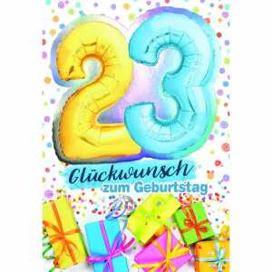Zahlenkarte 23. Geburtstag 4016723581234