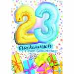 Zahlenkarte 23. Geburtstag 4016723581234
