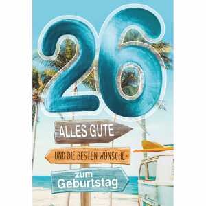 Zahlenkarte 26. Geburtstag 4016723581265