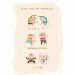 Klappkarte Ruhestand vital&fit