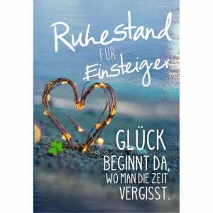 Klappkarte Ruhestand Lichter Herz, Innendruck