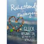 Klappkarte Ruhestand Lichter Herz, Innendruck