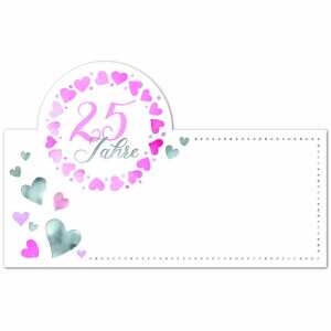 Tischkarten Silberhochzeit 6er 4016723718104