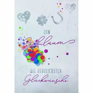 Glückwunschkarte Jubiläum Konfetti